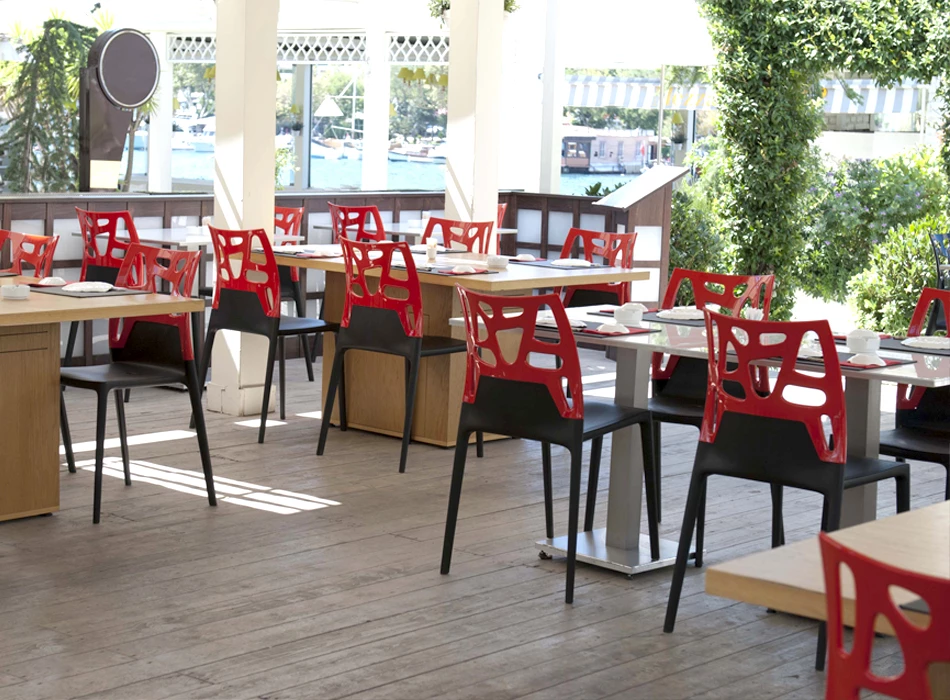 Ego Cafe Red Chair Outdoor